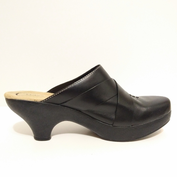 Bass Leather Casey Style Black Mules/Clogs Size 8 - Picture 5 of 9